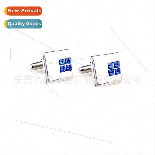 Business mple Cufflinks Blue Diamond Square Cufflinks Blue D