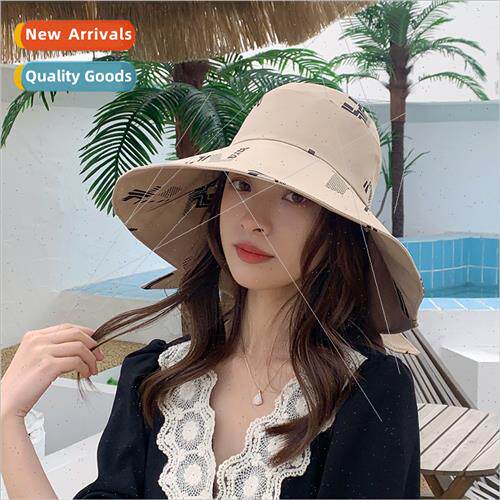 Bow tie large brim fisherman hat female beach leisure play s
