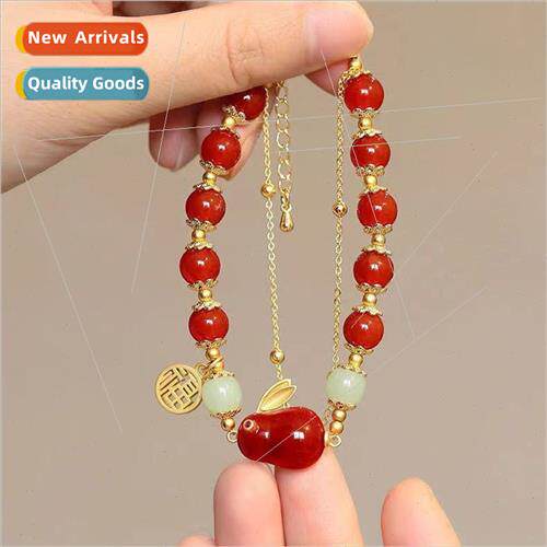 Jade Rabb Beaded Bracelet Women Anti Red Agate Strings Vinta