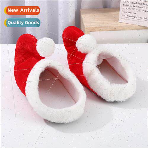Christmas Cute Cotton Slippers Red Cartoon Santa Claus Elf S
