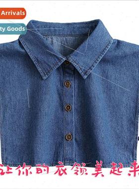 Fake collar men women spring fall Korea wild cotton cowboy s