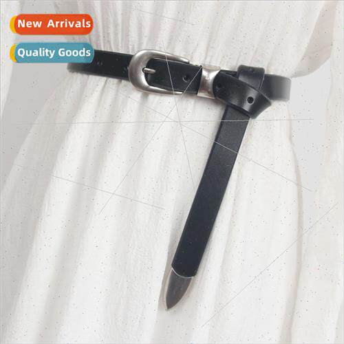 Belt women leather jeans thin belt new su niche sense hundre
