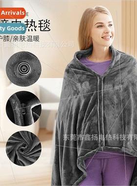 Multifunctional coral velvet heating shawl washable electric