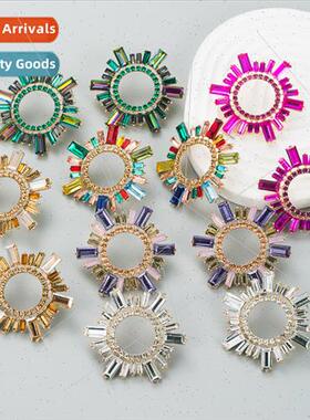 Europe super flash alloy inlaid glass diamond rhinestone sun