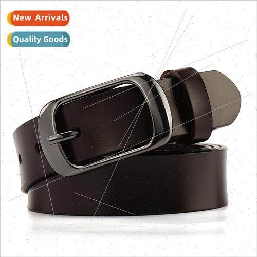 Women glossy belt leather simple casual wide pants belt fash