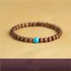 sandalwood string bracelet beeswa Sandalwood turquoise women