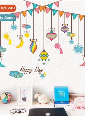 New cartoon background wall stickers childrens room kinderga
