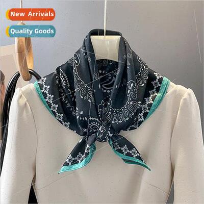 Rock Cashew Flower Headscarf Square Scarf ght Faux Wool Scar