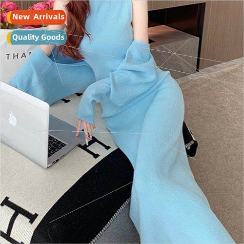 Lazy wind elegant Slim sweater su skirt autumn winter knted