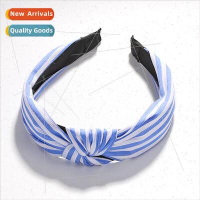 Korea fabric hair band lerary striped plaid popular hair ban