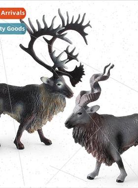 Wildlife model toys goat model simulation Christmas ice rein