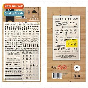 Korea stickers 2022 letters stars English decorative sticker