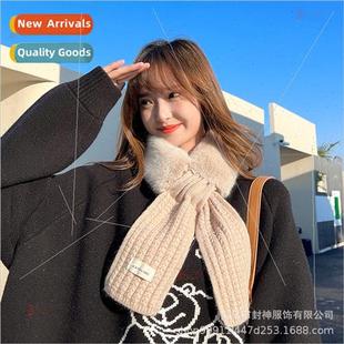 fall winter tide new thickene Korean women scarf 2021 knted