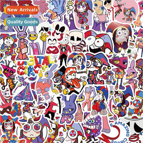 56 Cartoon The Amazing Digal Circus Doodle Stickers Decorati