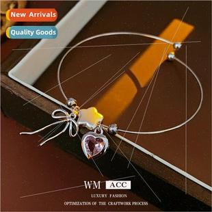 bow bracelet Korea Diamond fashion star ins love