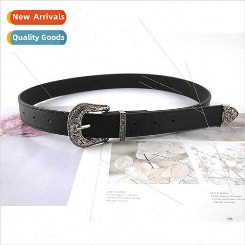 new Europe popular three-piece retro carved leisure belt nd