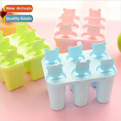 6pcs diy ice lattice bear ice cream mold creative ice mold c