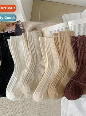 Wool socks womens autumn and winter warm cashmere socks casu