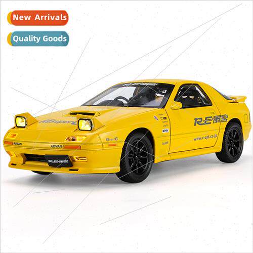 1:24 Mazda RX7 alloy car model boomerang sound light toy car