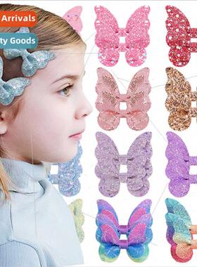 Europe children bow hairpin gradient flash baby hairpin girl