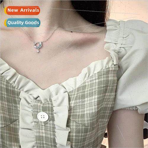 Star Range Moon Full bright necklace female ins niche collar