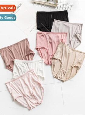 100% silk women panties summer thin high-waisted breathable