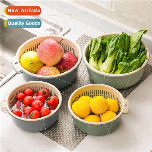 Plastic double dishwashing basket draining basket kchen wash