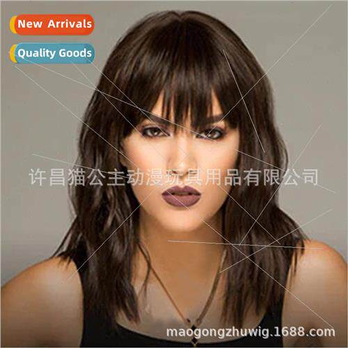 Europe Fashion Chemical Fiber Women Head Cover Natural Black