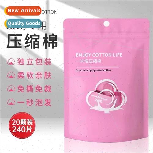 Disposable compressed embroidery cotton pads travel makeup r