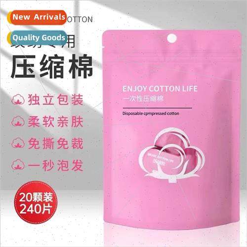 Disposable compressed embroidery cotton pads travel makeup r