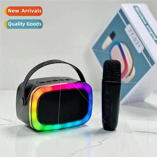 Dazzle color lighting bluetooth speaker microphone handheld