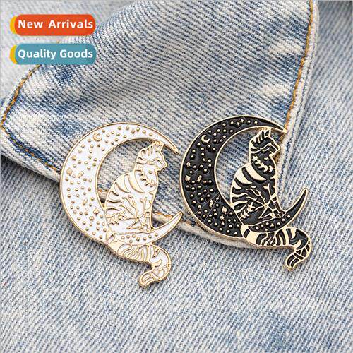 Europe Uned States new brooch punk cute sting on moon cat br
