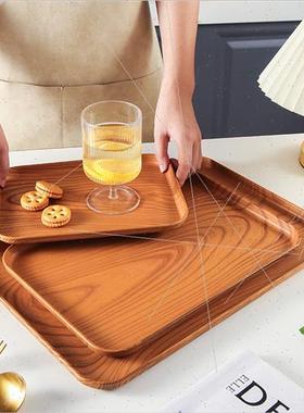 Imation wood grain plastic tray bread baking barbecue tray r