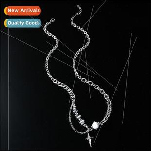 splicing cross necklace Europe men steel jewelry high tanium