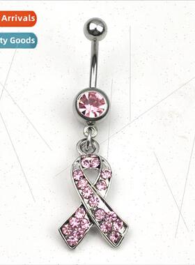 Piercing jewelry red ribbon diamonds navel ring navel studs