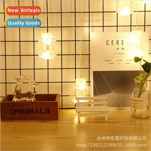 LED string lights ing ball full stars curtain background bed