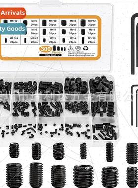 300pcs grade 12.9 black hexagon socket set screws wh concave