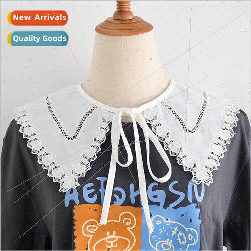 2022 summer new Korean female hundred embroidery false colla