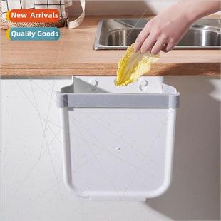 sorting waste can wall trash mounted folding Kchen basket