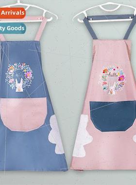 Koreakchen adult sleeveless home coverall cotton flower rabb