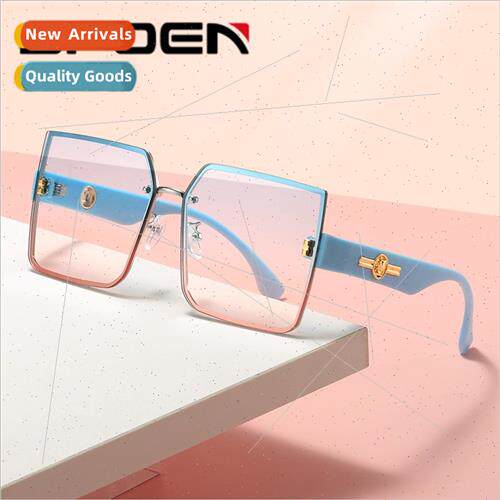 Sunglasses female high-class sense fashion large frame anti-