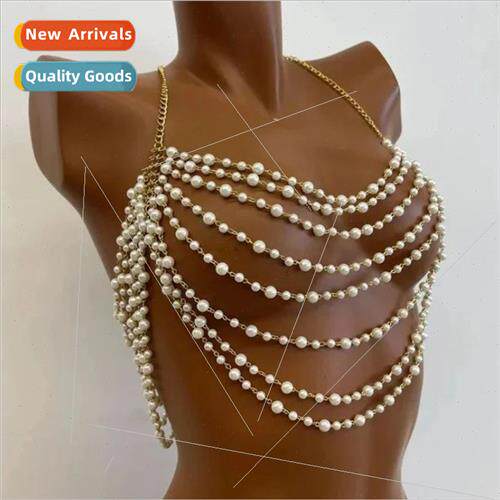 4359 Multi-layer tassel pearl chain pure handmade splicing f
