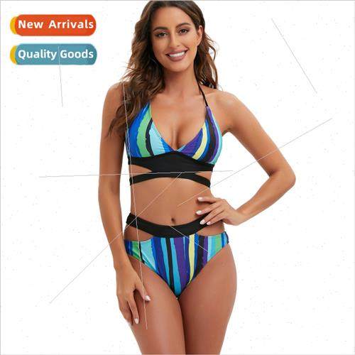 2022 New Europe Bikini Stripe Slim Sexy No Steel Brace Spl S