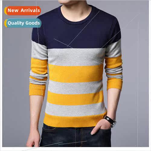Men round neck sweater 2023 autumn winter new casual men col