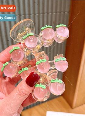 spring hair card ins candy color shark clip peach scratch cl