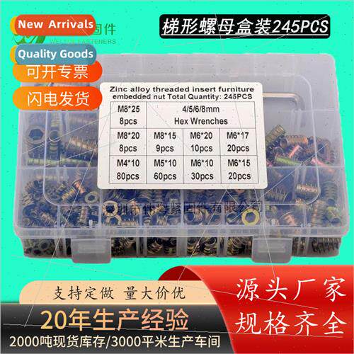 Zinc alloy inner outer teeth T-nut Furnure pre-built nuts se