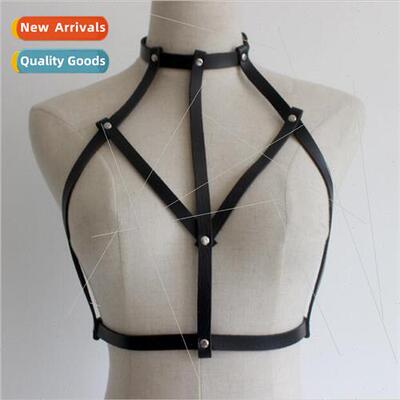 Fashion new bondage belt punk leather bodybuilding women col