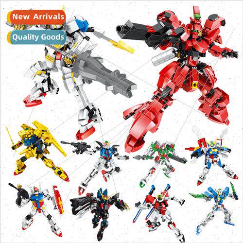 Robot mech warrior small particles building blocks children