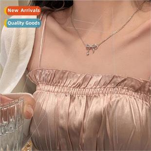 collarbone chain tie hundred zirconia summer Bow women