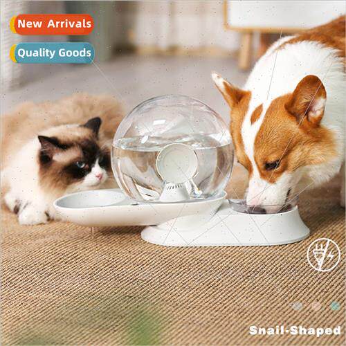 Cat Water Dispenser Snail Automatic Drinking Drinking Bowl D